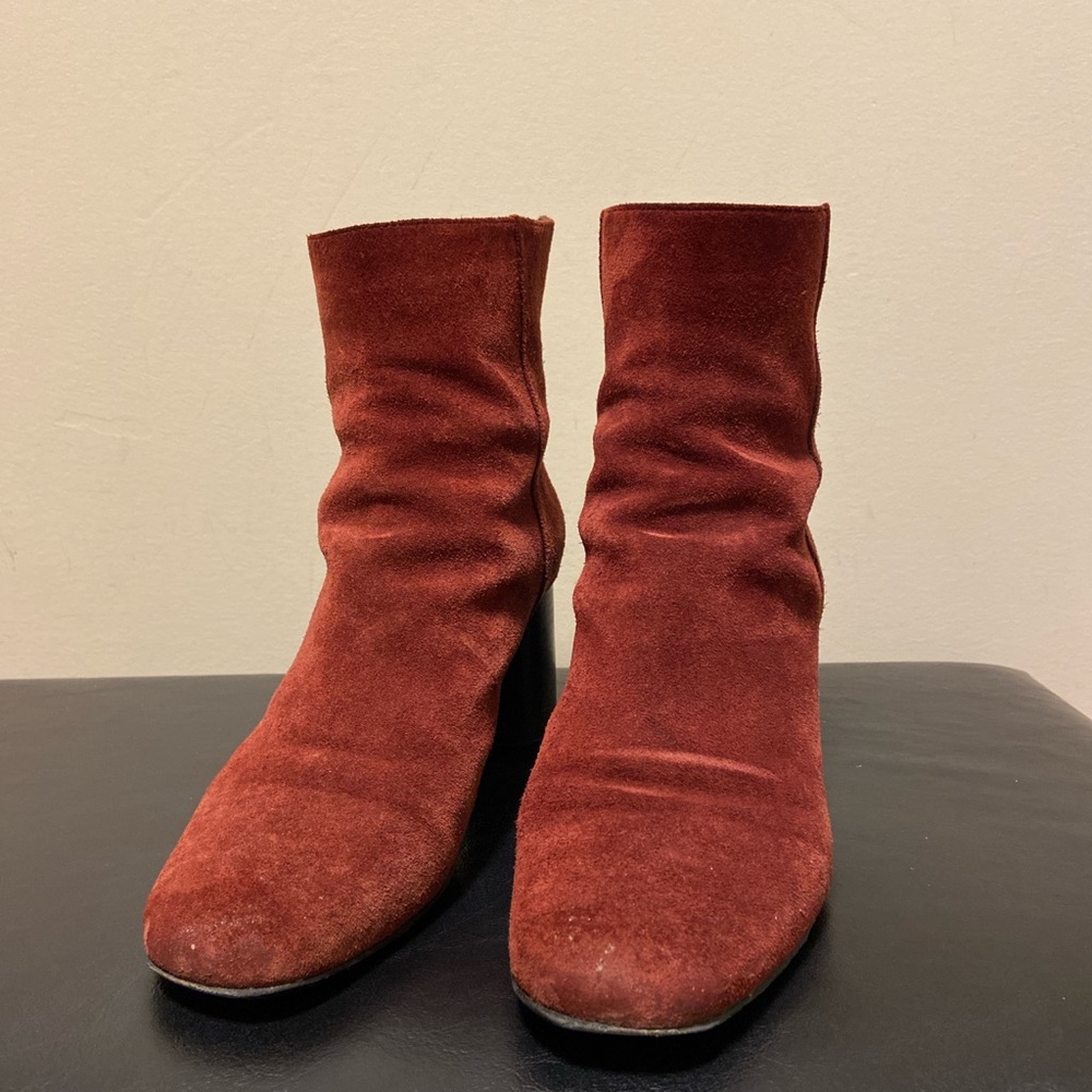 Sandro suede red boots